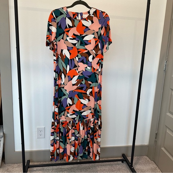 Anthropologie Multicolor Abstract Maxi Dress - Picture 2 of 6